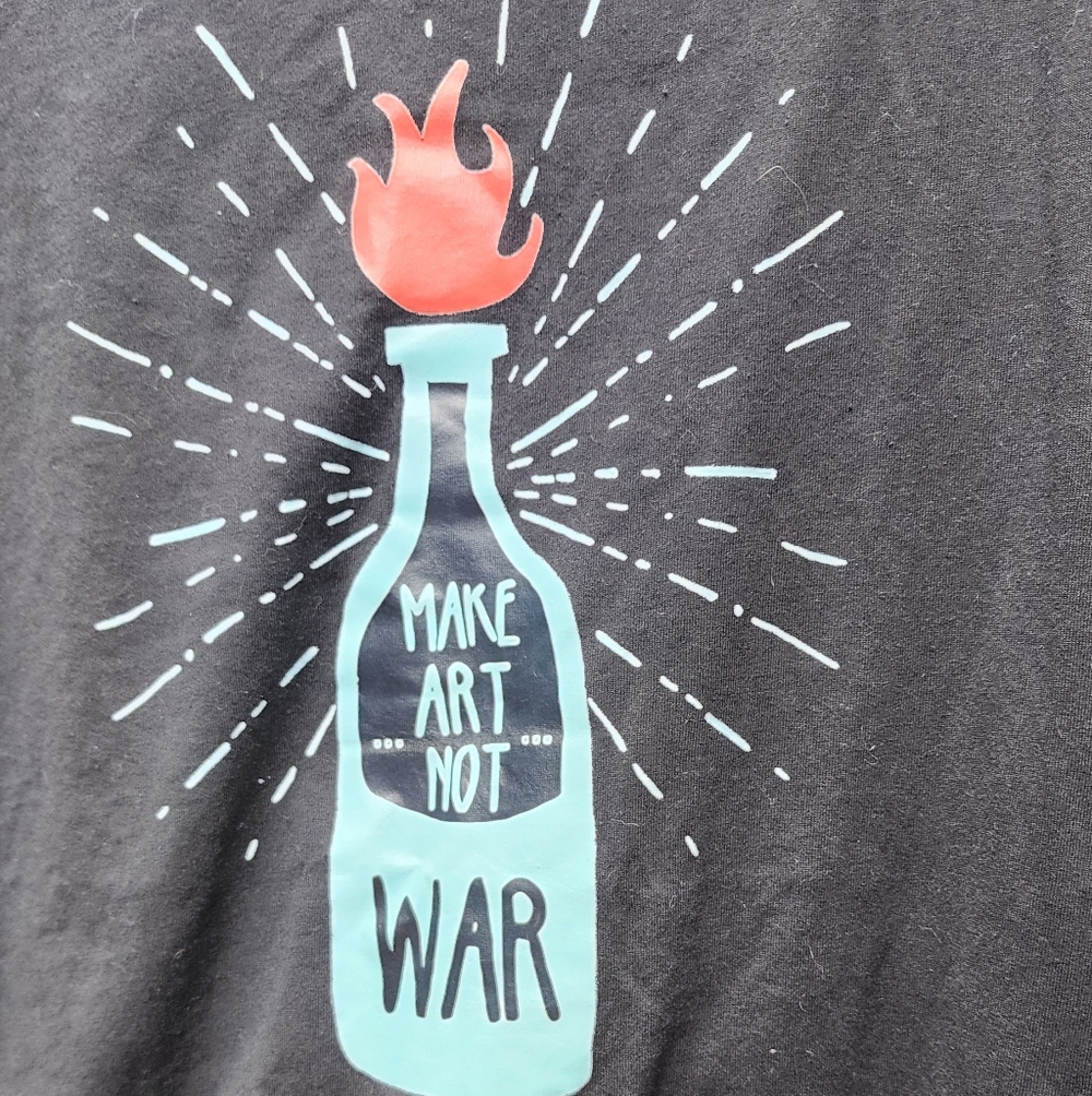 *NWOT* Black Cotton Tee - Make Art - XL - Picture 3 of 6
